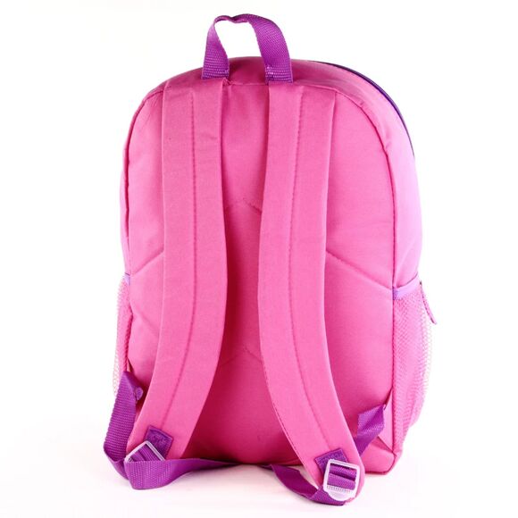All Ages Disney Princess Deluxe 16" Backpack – Pink & Purple School Travel Bag - Picture 3 of 3